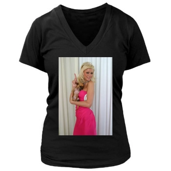 Paris Hilton Women's Deep V-Neck TShirt