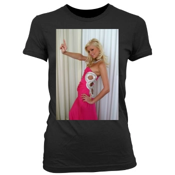 Paris Hilton Women's Junior Cut Crewneck T-Shirt