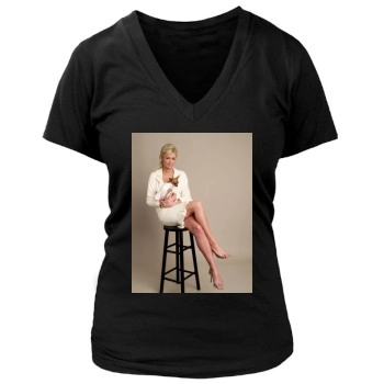 Paris Hilton Women's Deep V-Neck TShirt