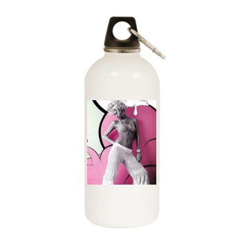 Paris Hilton White Water Bottle With Carabiner