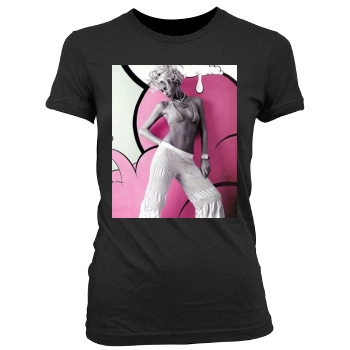 Paris Hilton Women's Junior Cut Crewneck T-Shirt