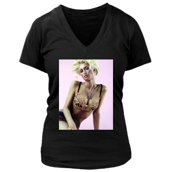 Paris Hilton Women's Deep V-Neck TShirt