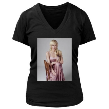 Paris Hilton Women's Deep V-Neck TShirt