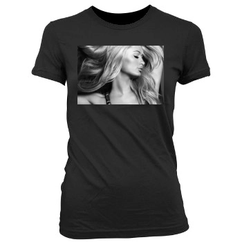 Paris Hilton Women's Junior Cut Crewneck T-Shirt