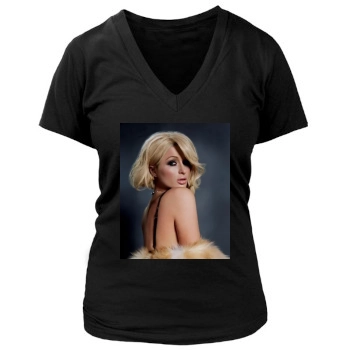 Paris Hilton Women's Deep V-Neck TShirt