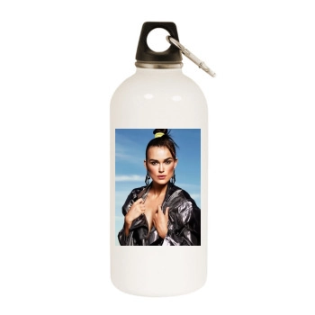 Keira Knightley White Water Bottle With Carabiner