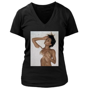 Victoria Beckham Women's Deep V-Neck TShirt