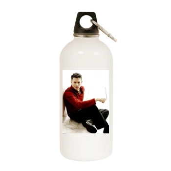 Wentworth Miller White Water Bottle With Carabiner