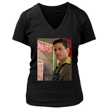 Wentworth Miller Women's Deep V-Neck TShirt