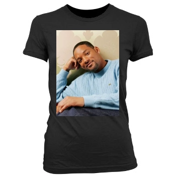 Will Smith Women's Junior Cut Crewneck T-Shirt