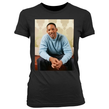 Will Smith Women's Junior Cut Crewneck T-Shirt