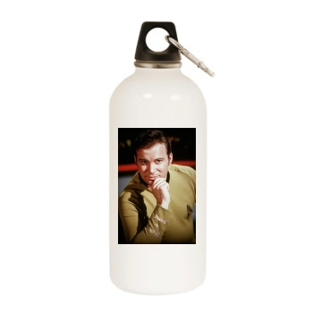 William Shatner White Water Bottle With Carabiner