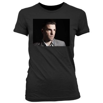 Zachary Quinto Women's Junior Cut Crewneck T-Shirt