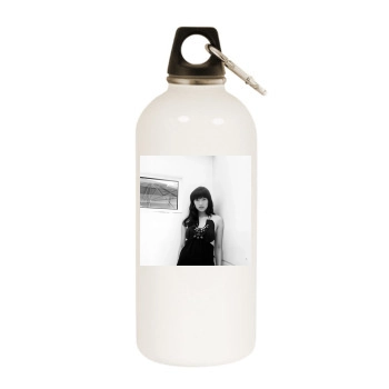 Zhang Ziyi White Water Bottle With Carabiner