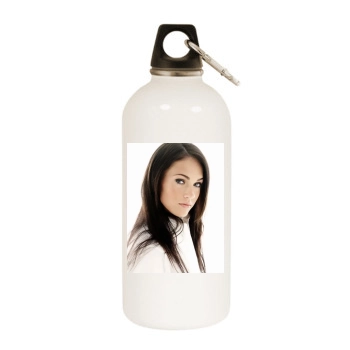 Megan Fox White Water Bottle With Carabiner