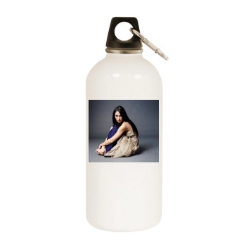 Megan Fox White Water Bottle With Carabiner