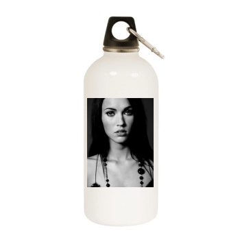 Megan Fox White Water Bottle With Carabiner