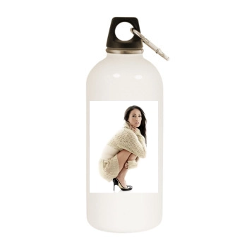 Megan Fox White Water Bottle With Carabiner