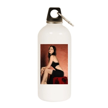 Megan Fox White Water Bottle With Carabiner