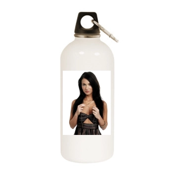 Megan Fox White Water Bottle With Carabiner