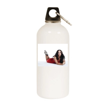 Megan Fox White Water Bottle With Carabiner