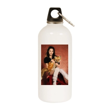 Megan Fox White Water Bottle With Carabiner