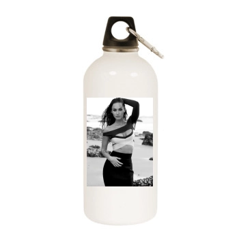 Megan Fox White Water Bottle With Carabiner