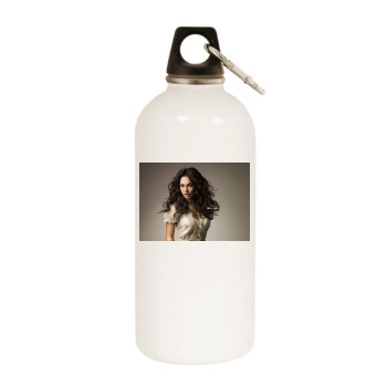 Megan Fox White Water Bottle With Carabiner