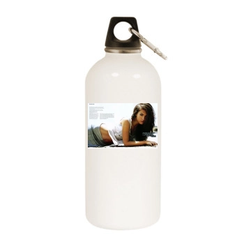 Megan Fox White Water Bottle With Carabiner