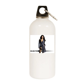 Megan Fox White Water Bottle With Carabiner