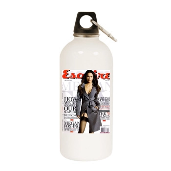 Megan Fox White Water Bottle With Carabiner