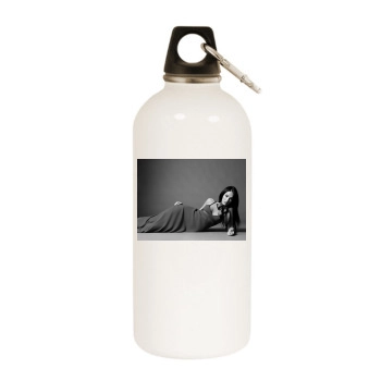 Megan Fox White Water Bottle With Carabiner