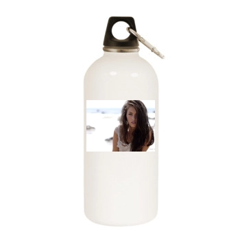 Megan Fox White Water Bottle With Carabiner