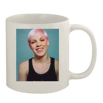 Pink 11oz White Mug