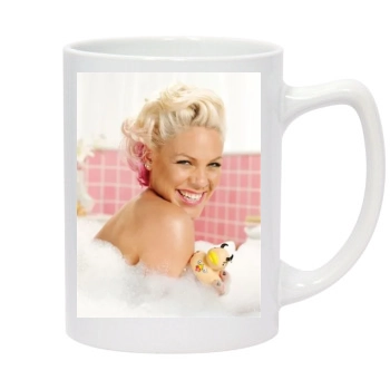 Pink 14oz White Statesman Mug