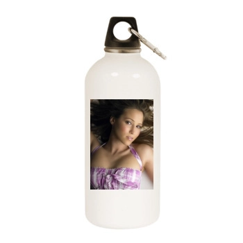 Rachel Stevens White Water Bottle With Carabiner