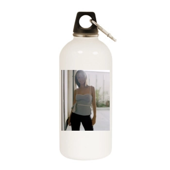 Rachel Stevens White Water Bottle With Carabiner