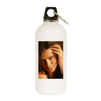 Adriana Lima White Water Bottle With Carabiner