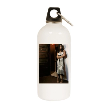 Adriana Lima White Water Bottle With Carabiner