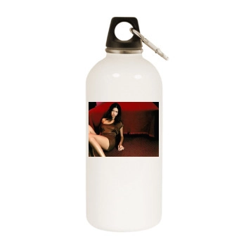 Adriana Lima White Water Bottle With Carabiner