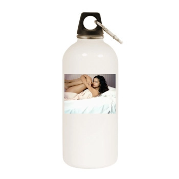 Adriana Lima White Water Bottle With Carabiner