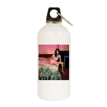 Adriana Lima White Water Bottle With Carabiner