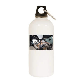 Amerie White Water Bottle With Carabiner