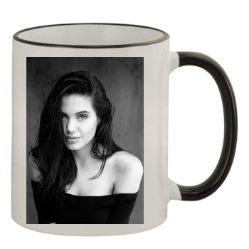 Angelina Jolie 11oz Colored Rim & Handle Mug