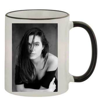 Angelina Jolie 11oz Colored Rim & Handle Mug