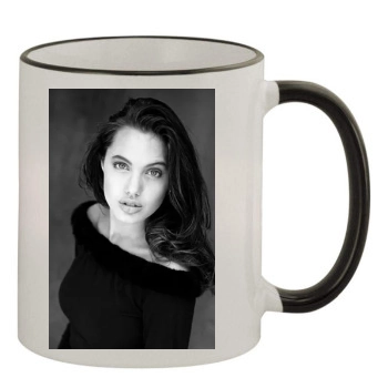 Angelina Jolie 11oz Colored Rim & Handle Mug