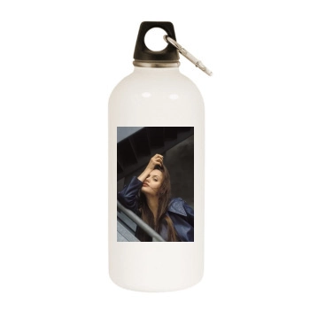 Angelina Jolie White Water Bottle With Carabiner