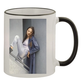 Angelina Jolie 11oz Colored Rim & Handle Mug