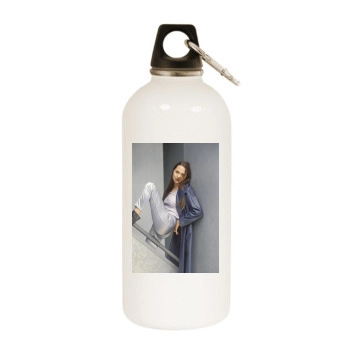 Angelina Jolie White Water Bottle With Carabiner