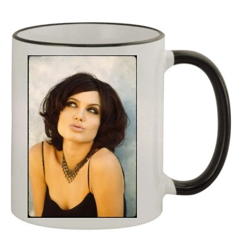 Angelina Jolie 11oz Colored Rim & Handle Mug